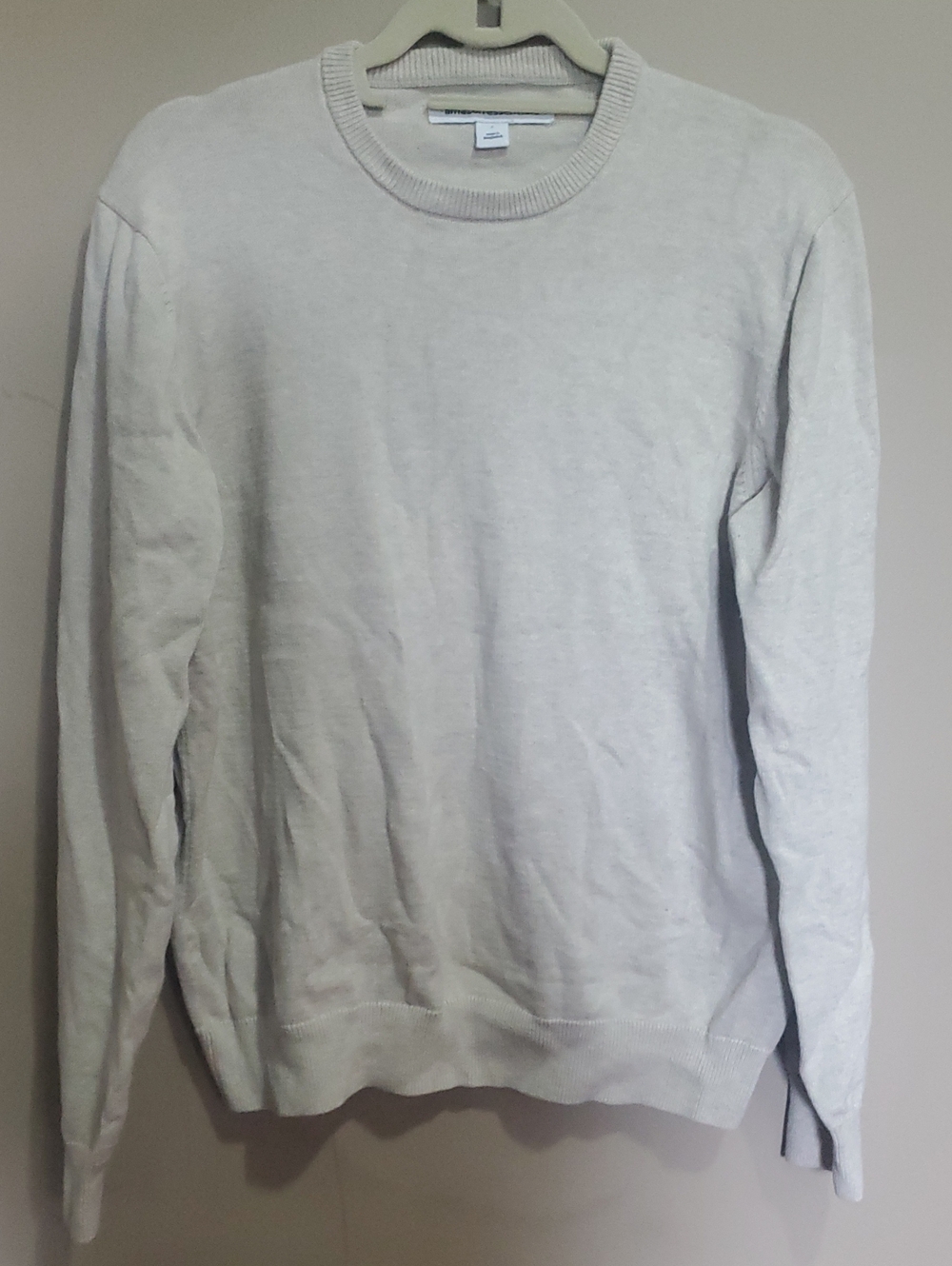 Amazon Essentials Men's Crewneck Sweater in Light Gray Size Large